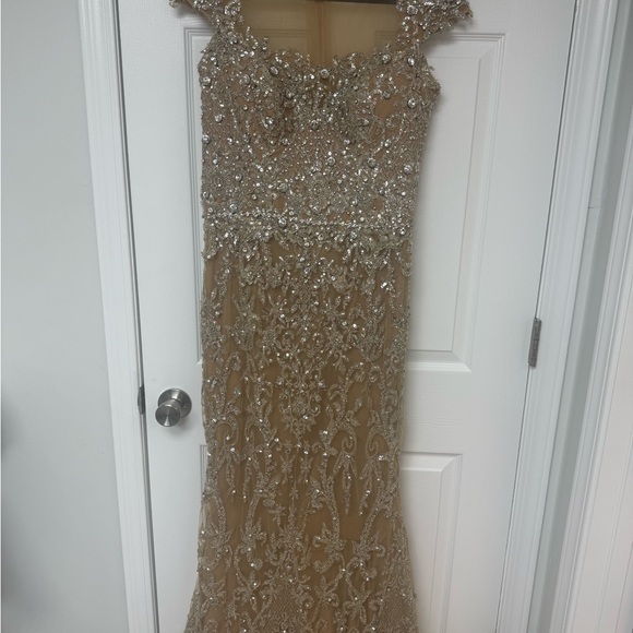 Glamorous Gold Embellished Maxi Dress - Picture 2 of 7
